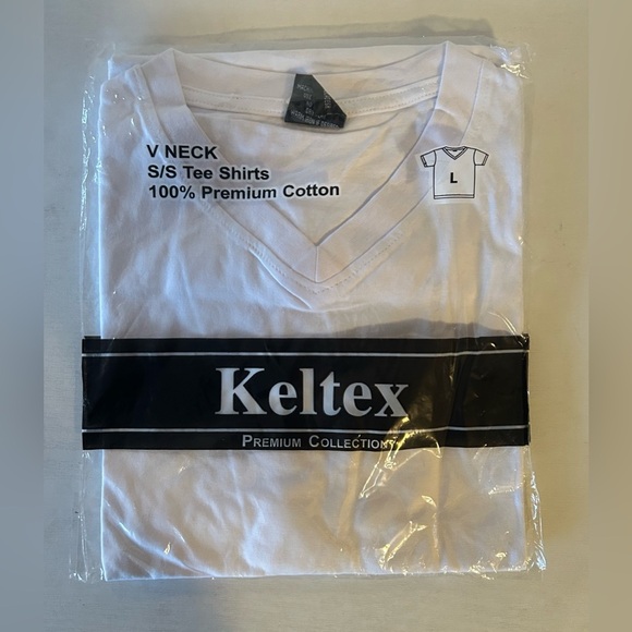 Ketlex premium collection V neck tee shirts size L 100%cotton - Picture 1 of 2